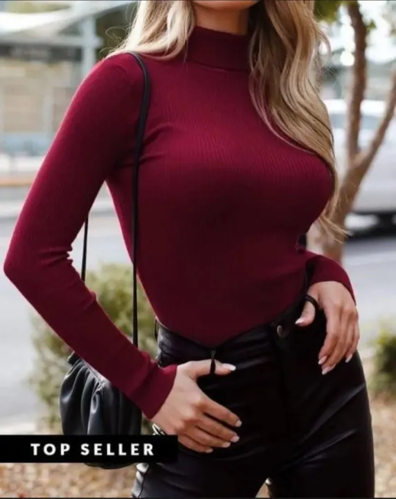 Slim%20Fit%20High%20Neck%20For%20Women%20&%20Girls%20-Ladies%20And%20Girls%20Winter%20Warm%20Long%20Sleeve%20Turtleneck%20High%20neck%20-%20Image%205