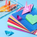 50 Sheets Gift Mixed Shining Color Handmade Material DIY Accessories Square Folding Papers Glittering Origami Paper Scrapbooking Decoration. 