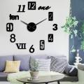 Mixed Number Styles English Arabia Roman Numerals Modern Wall Clock Acrylic Mirror Effect Numbers Stickers DIY Giant Wall Art. 