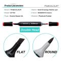 Set of double sided Sketch Markers Dual tip Sketching Markers Copic Twin Double Headed Markers Alçoholiç Ink Markers for Sketching Touch Drawing. 