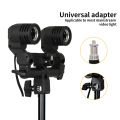 Double Head Photography Studio Light Fitting | E27 Socket Bulb Holder Flash Umbrella Bracket | Double Bulb Holder Umbrella | Double Bulb Umbrella Holder. 