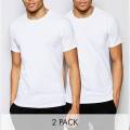 Pack Of 2 White Crew Neck Undershirt Round Neck Inner Wear T-shirt Vest. 
