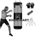 Boxing Bag with chain Boxing Gloves and Hand bandages Wraps Boxing Kit Full Set Punching Bag for Men Girls Adults Length 3 feet and 4 Feet. 