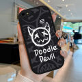 For iPhone 6 6s Case Funny Doodle Devil Lambskin Phone Case Soft Silcone Shockproof Cover. 