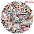 NYT 100Pcs/Pack Boy Team One Direction Stickers Diy Mobile Phone Case Suitcase Skateboard Graffiti Stickers Children'S Toys. 