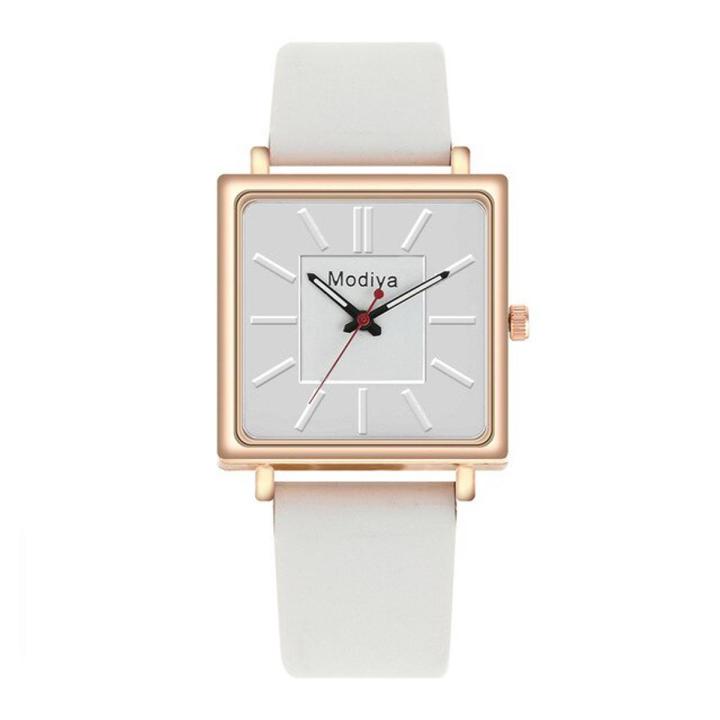 Square Women Bracelet Watch Contracted Leather Strap Student