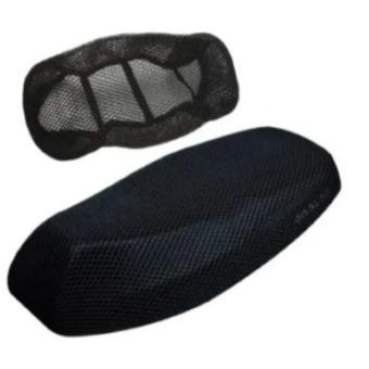 Breathable Summer Cool 3D Mesh Motorcycle Motorbike Scooter Seat Covers Universal Black