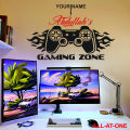 ALL-AT-ONE # 67 ("CUSTOMISED NAME FOR YOUR GAMING ROOM") Self-Adhesive Vinyl Waterproof Removable Art Sticker To Decorate Your Desired Bedroom, Computer Room, and Gaming Room and to Gift Your Friends and Relatives.. 