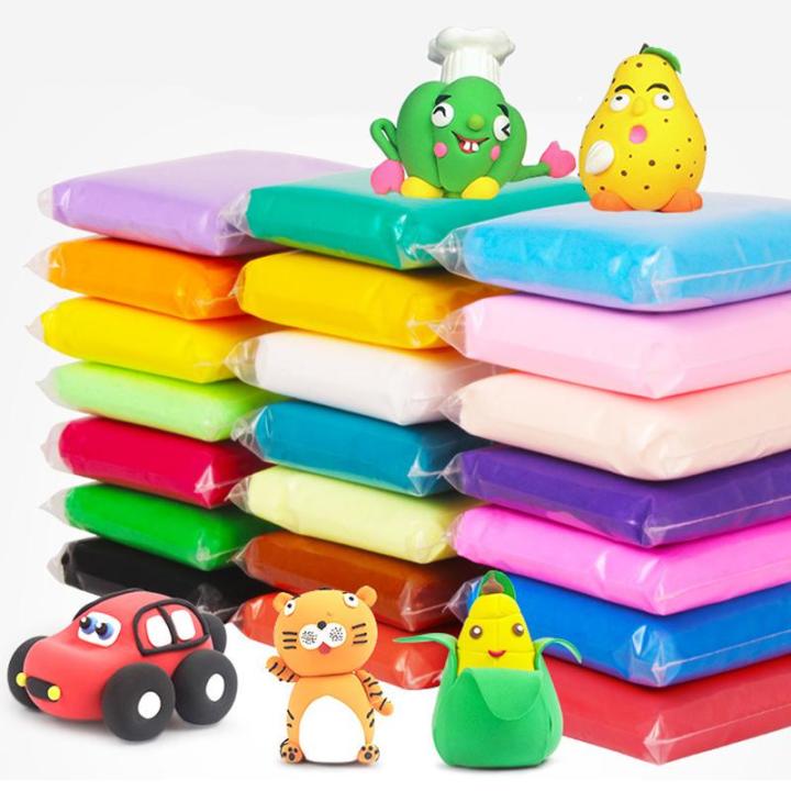 New 12 pcs Colorful Fomic Play Dough Develop Children color sense Light Playdough Polymer Plasticine Clay Toys Baby Care Air Drying Casting Modeling Clay Creative With Free Tool Kids