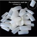 100 PCS Round Artificial Nails Oval Nails Tips Natural Full Cover. 