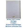 A4 Spiral Notebook - Night Walker - Game of Thrones - Popsicle  - 5 Subject Note Book for University, College, School Students - Imported Super Fine Paper. 