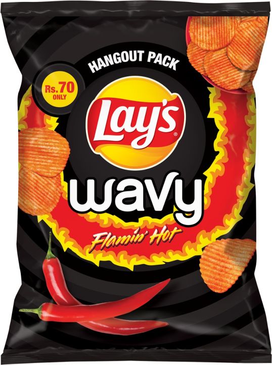 Lays Wavy FLAMING HOT Rs70  pack of 16