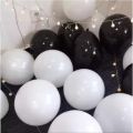 100 PCS Black White Latex Balloons Birthday Party Decorations Balloons Event Wedding, Birthday Accessories Weddings. 