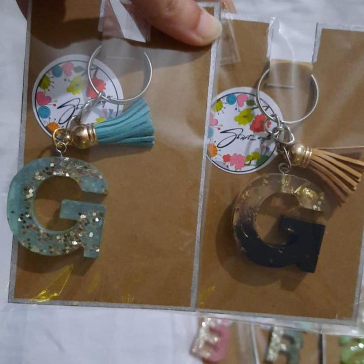 Resin Key-chain, Handmade keychain, 3D Letters , Alphabets, Numeric