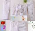 Imported New Born Baby Clothes Set - 5Pcs Winter Suit for Boys Children | Infant Toddler Fleece Outfits Dresses | 0-6 Months 5PCS Set Spring Fall Newborn Outfits | Cute Cartoon Baby Boy Outfit Set - Kids Cartoon Bear Tops+Hat+Pants +Bib Outfits Set. 