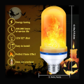 LED Flame Bulb with 3 different modes 9 Watt, Yellow Flickering Lamp With Upside Down Effect, LED Dynamic Flame Effect Light, Indoor and Outdoor Home Decoration Flame Blub, Summer Flame LED Flame Light Bulb. 