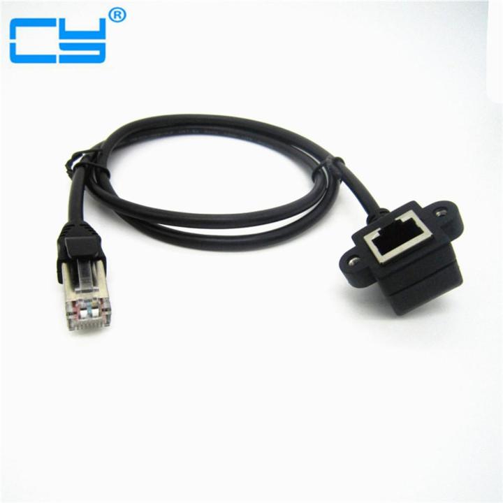 【All Of Me】RJ45 Cable Male to Female 90 Right angle bend Up Downed Panel Mount Ethernet LAN Extension Extender Cable Cord 1m/3ft 1.5m/5ft