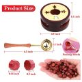 Red Wax for Letters Stamp Seals Sealing Kit Seal Warmer Wax Spoon. 