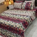 Doube 7 piece comforter set 4 pillows 1 cushion cover 1 king size bedsheet 1 king size quilted comforter Salonika cotton stuff. 