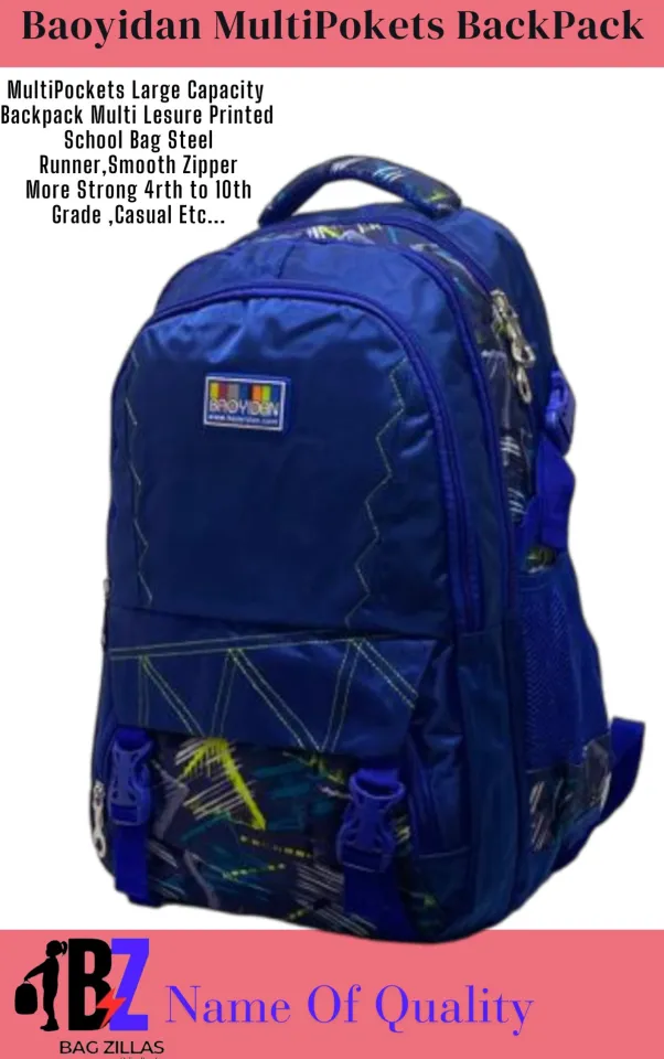 Bagzillas: Girls Baoyidan Multi-Pockets School Backpack Multi