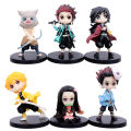6Pcs/Set Anime Figure Action Figure Demon Slayer Kamado Nezuko Figurine Model. 