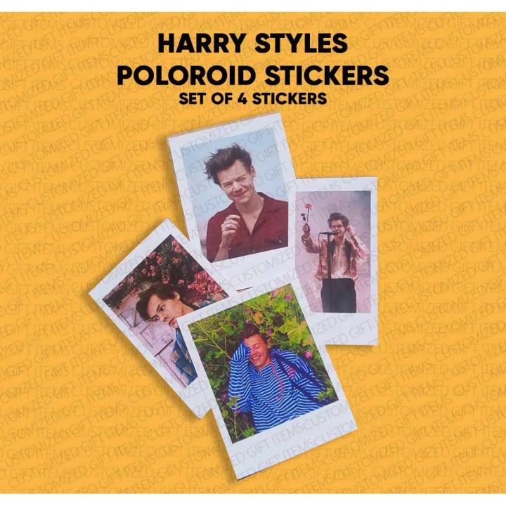 Harry Styles Polaroid Stickers HD Quality Pack of 4
