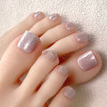 Superman Store* 10Pcs/Box Cat Eye Toe False Nail Short Square Press on Nails for Nails Art. 
