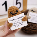 Positive Potatoes Home Room Decor Ornament Knitting Inspired Toy Tiny Yarn Doll Funny Festival Gift Home Decoration Accessories 1Pcs. 