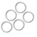 Hi Mall 5PCS Welded O Ring Stainless Steel Marine Grade Round for Sailing Diving Luggages. 