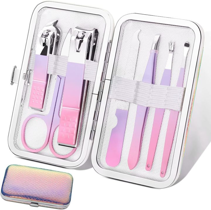 Manicure%20Set%20Women%20Nail%20clippers%20Set%20Fashion%20Nail%20Care%20Tools,%20Professional%20Stainless%20Steel%20Pedicure%20Manicure%20Set%20with%20Travel%20Leather%20Girls%20Grooming%20Kits%20-%20Image%207