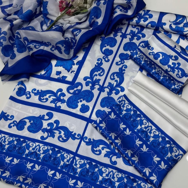 Lulusar Premium Silk 3-Piece Suit - Floral Fusion Collection