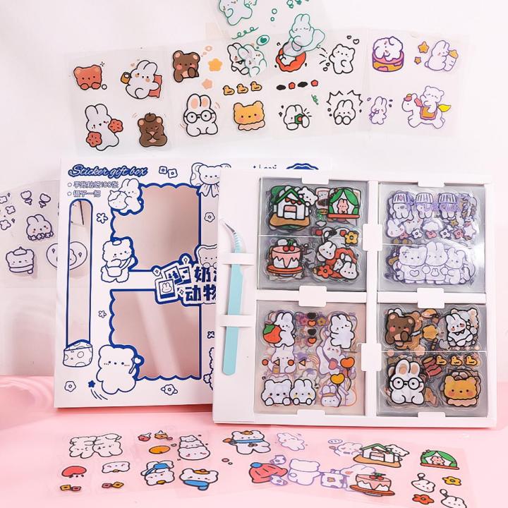 100 pcs/lot children cream goo Guka glue sticker sets/kids goo card tray DIY materials fashion gooka sticker