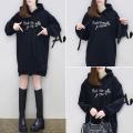 Korean Fashion European Station Autumn Loose Plus Size Clothes Female European Cargo Head In The Long Embroidery Alphabet Dress. 