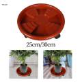 Plant Saucer Rolling Plant Stand with Wheels Planter Trolley Round Flower Pot Mover 25cm. 