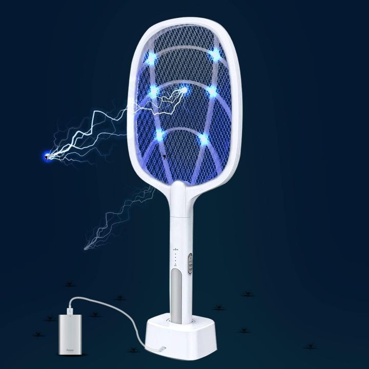 Electric%20Fly%20Swatter,%202-in-1%20Handheld%20Rechargeable%20Bug%20Zapper,%203-Layer%20Touch%20Mesh,%203000%20Volt%20High-Powered%20mosquito%20Killer%20Racket%20for%20Indoor%20and%20Outdoor,%20Original%20agarbatti%20Mosquito%20Killer%20China%20Imported%20pack%20of%2030%20with%20stand%20-%20Image%204