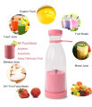 Portable and Electric Blender Bottle Juicer for Shakes and Smoothies, Mini Juicer Wireless Bottle for Traveling (Multicolour) USB Chargeable Juicer Blender 4 Blades 350ml - Portable Juicer Cup & Smoothie Maker. 