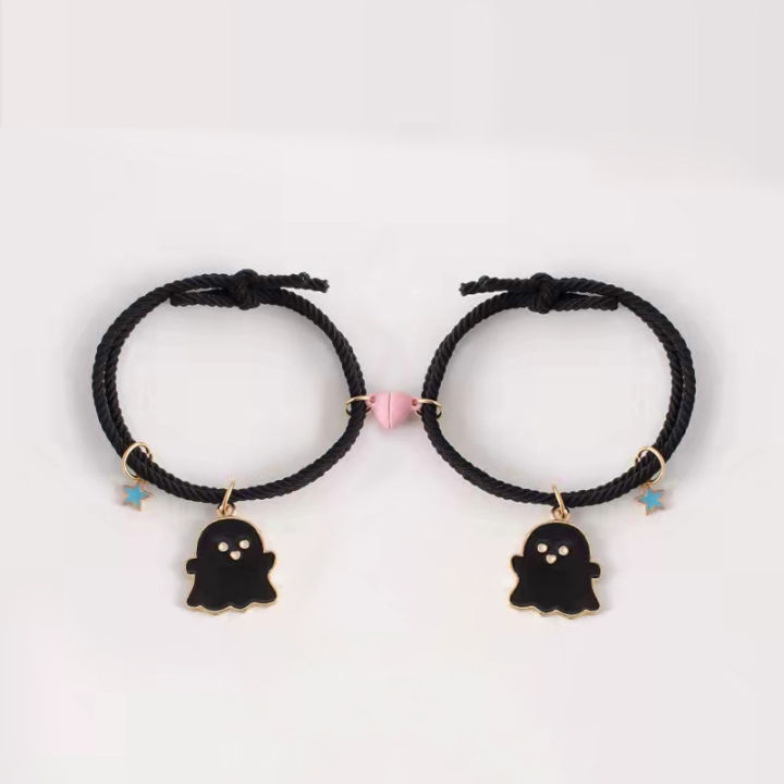 Magnetic Couple Bracelet Cartoon Ghost Charm Pendant Friendship