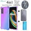 BLKNAIM (4-in-1) For Realme GT Master Edition Case Anti-fall Color Mobile Phone + HD Full Screen Tempered Glass Film + Carbon Fiber Back Film + Lens Film. 