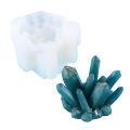 Crystal Resin Mold, Crystal Cluster Mold Resin Silicone Mold Casting Mold for Polymer Clay DIY Craft Decoration , 7.5x5.5x5.5cm. 