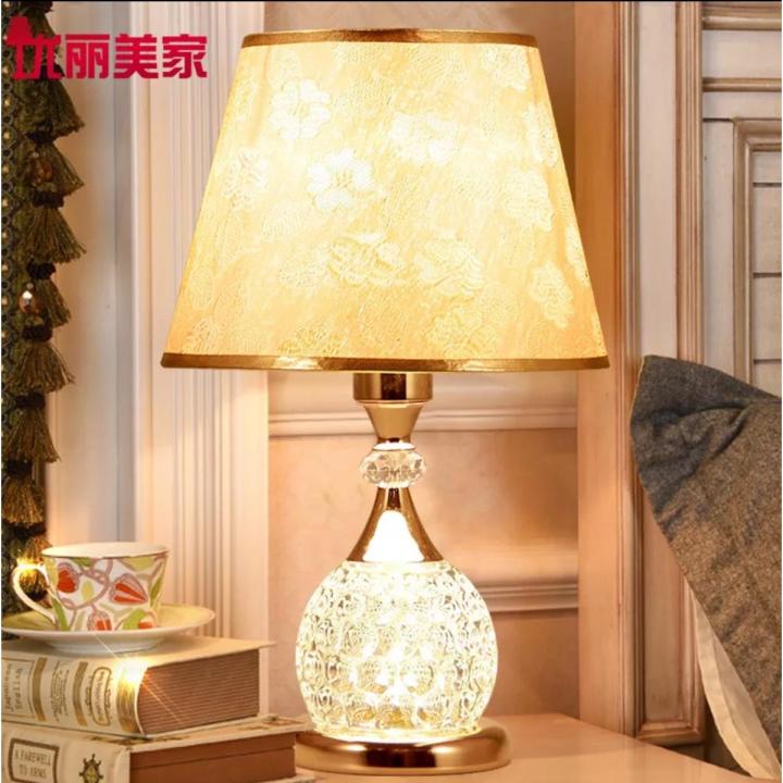 Crystal Lamp Electric Golden Crystal Light Led Table Lamp with Golden stone
