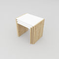 Space-Saving Modern Nesting Tables Set - Square Engineered Wood Tables with Moisture-Resistant Wenge Finish, Durable Compressed Wood, Easy Assembly, Stylish Home Decor Accent. 