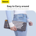 Baseus K01A Bluetooth Wireless Keyboard, Mini and Compact Tri-Mode Bluetooth KeyBoard for PC, Laptop, Windows, Mac, Chrome OS, Android, iPadOS. 
