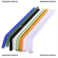 ATD 1PC Reusable Glass Drinking Straws Bent Pyrex Glass Straws Bent Glass Tube. 