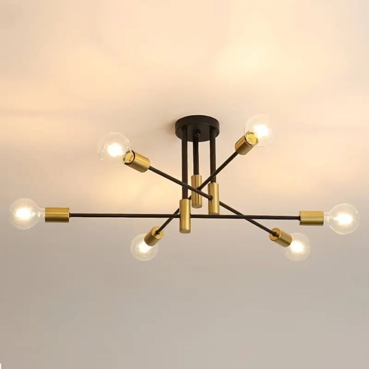1pc%20Modern%20Industrial%20Black%20&%20Golden%20Pendant%20Light%20-%20Elegant%204/6%20Bulb%20Ceiling%20Fixture%20-Hanging%20Light%20%7C%20Ceiling%20Light%20%7C%20Pendant%20Lamp%20for%20Home%20Decor%20%7C%20Stylish%20Ceiling%20&%20Pendant%20Lighting%20%7C%20Room%20lights%20%7C%20Led%20bulbs%20(Bulb%20Not%20Included)%20-%20Image%204