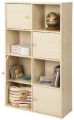 eFurniture Gorgeous 4-Tier 8 Cube with 4 Door and 4 Open Cube Shees Bookcase Bookshef Storage Bookcases Multifunctional Display Shelf. 