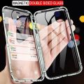 360 Full Protection Metal Magnetic Case For Samsung Galaxy S8 S9 S10 Plus Double-Sided Glass Cover Cases. 