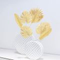 Artificial Plants Palm Leaves Plastic Gold Tropical Party Leaves Decorations Wedding Decor Simulated Golden Turtle Leaf. 