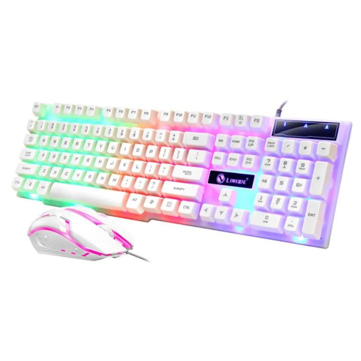 GTX350%20Keyboard%20Rainbow%20Backlit%20Wired%20Gaming%20Keyboard%20Mouse%20Combo,%20LED%20104%20Keys%20USB%20Ergonomic%20Keyboard%20and%20Mouse,%203200%20DPI%20Mouse%20for%20Windows%20Gamer%20Desktop,%20Computer%20(White)%20-%20Image%202