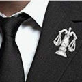 Silver Scale Justice Lapel Pin brouches Lawyers Choice. 