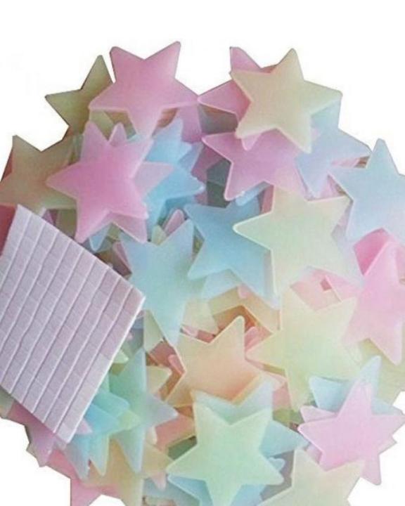YM%20Traders%20Pack%20of%20100%20-%203D%20Glow%20in%20the%20Dark%20Stars%20Wall%20Stickers%20%7C%20Luminous%20Fluorescent%20Decals%20for%20Kids%20Room,%20Baby%20Nursery,%20Bedroom%20&%20Ceiling%20Decor%20%7C%20Self-Adhesive%20Space-Themed%20Home%20Decor%20(UV%20Reactive)%20-%20Image%209